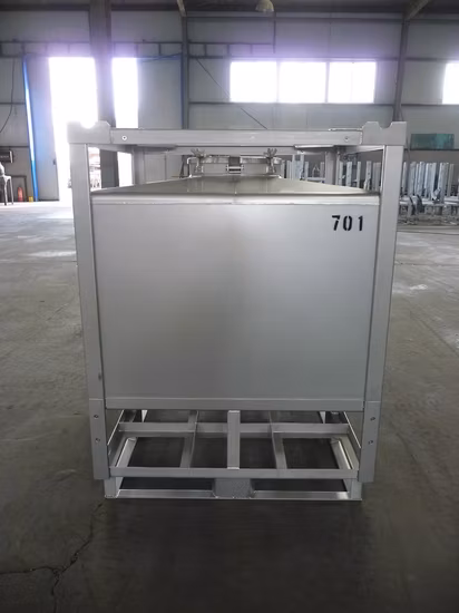 化学薬品の保管および輸送用のステンレス鋼 IBC タンク